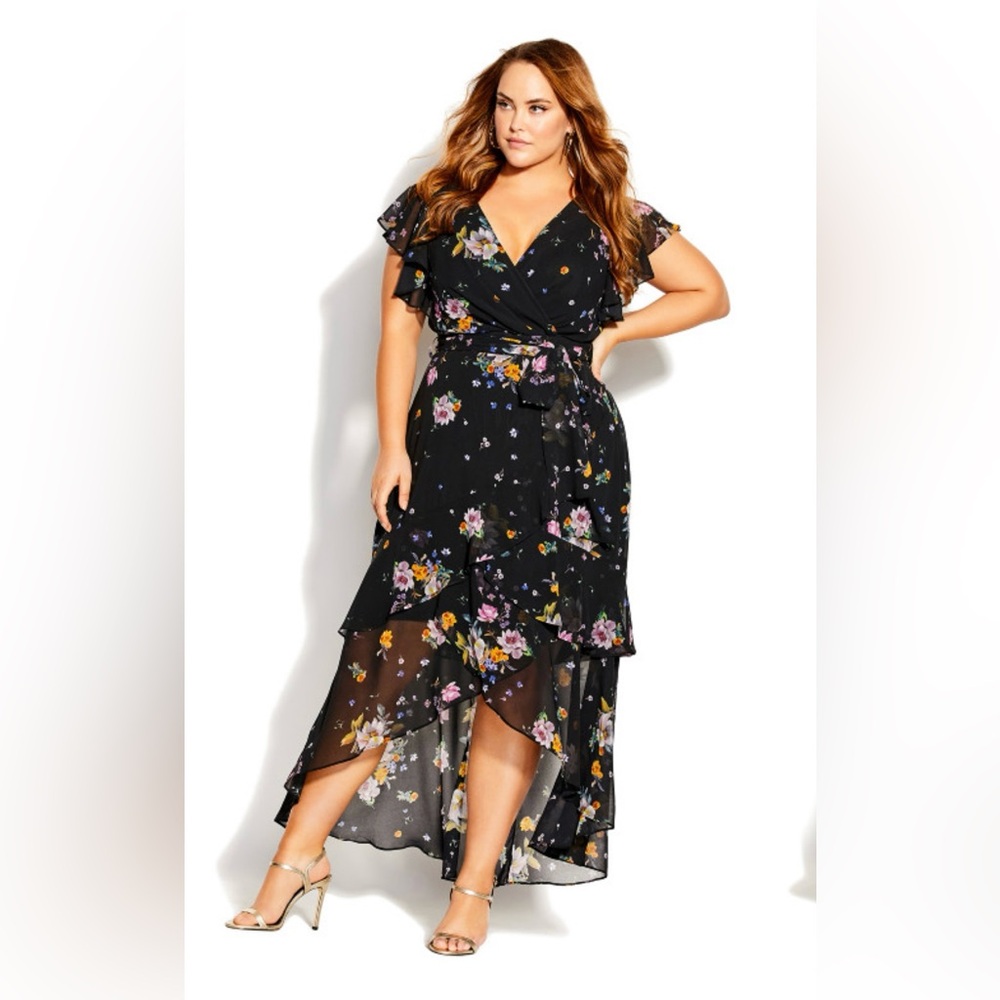 City Chic Summer Rose Maxi Dress